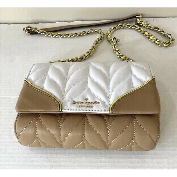 New Kate Spade Mini Emelyn Briar Lane Quilted Crossbody bag White Dove Multi - Picture 4 of 7